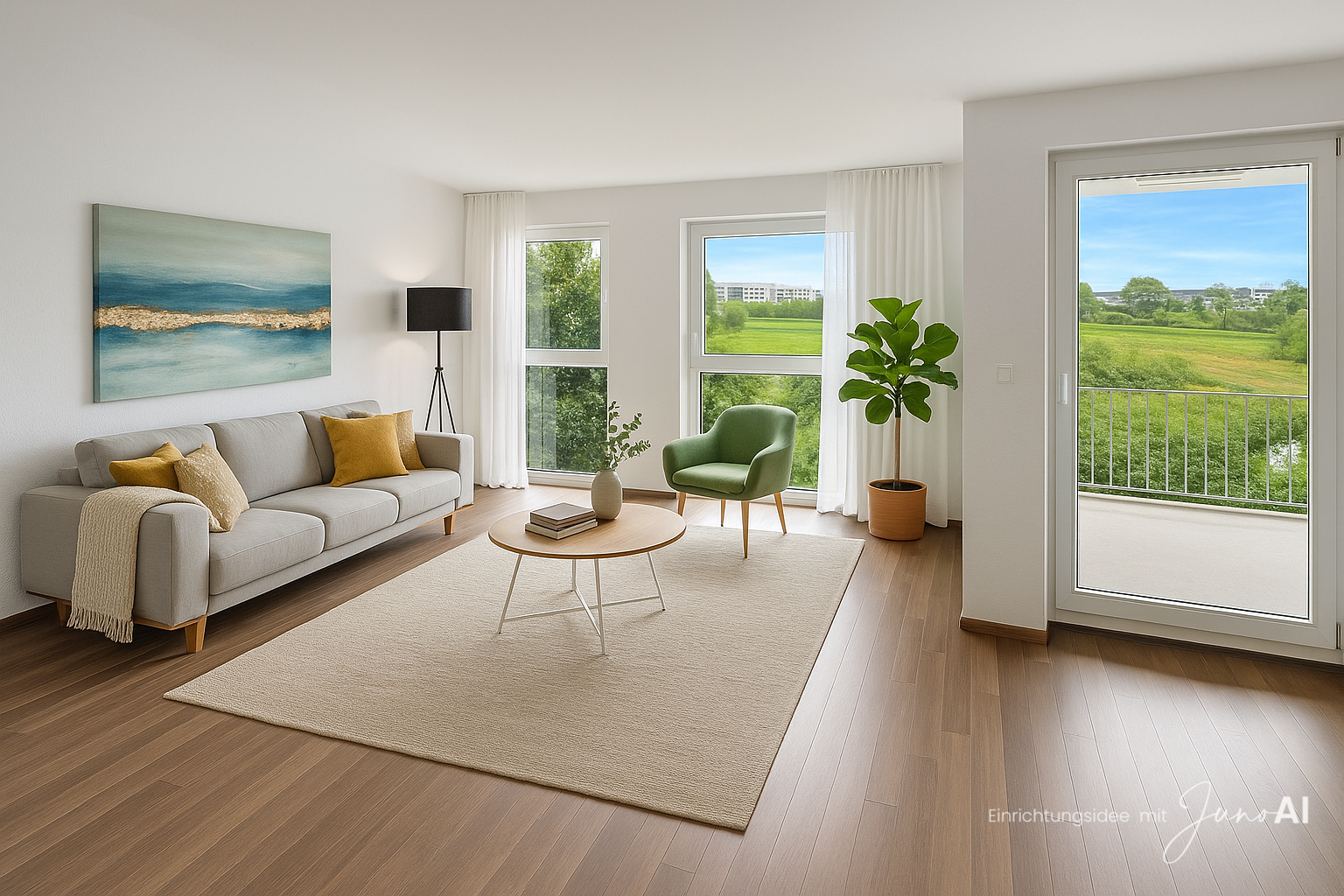 Wohnen mit Weitblick – Neuwertige 3-Zimmer-Wohnung mit 2 Balkonen und Blick ins Grüne