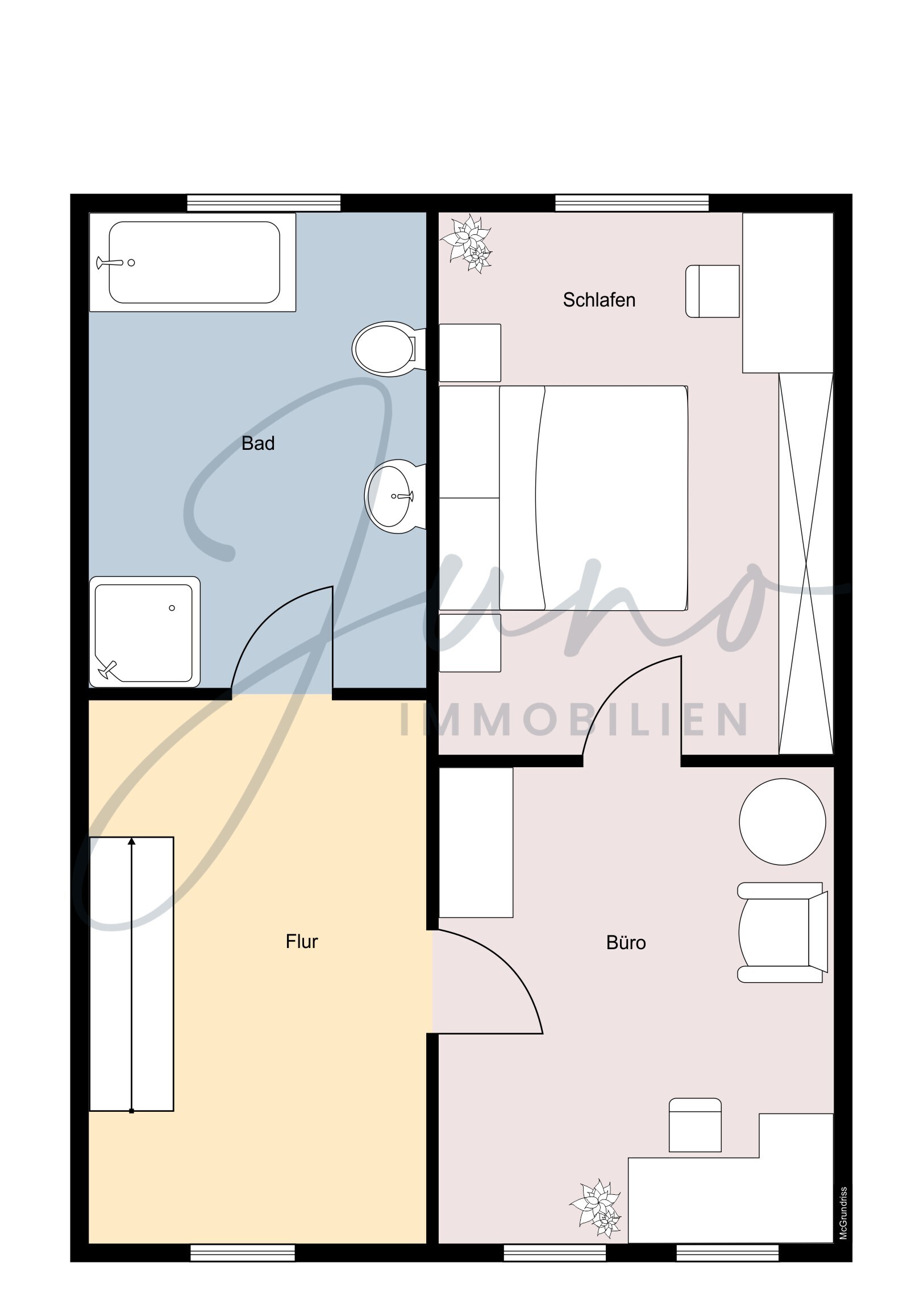 Linke DHH / Grundriss OG